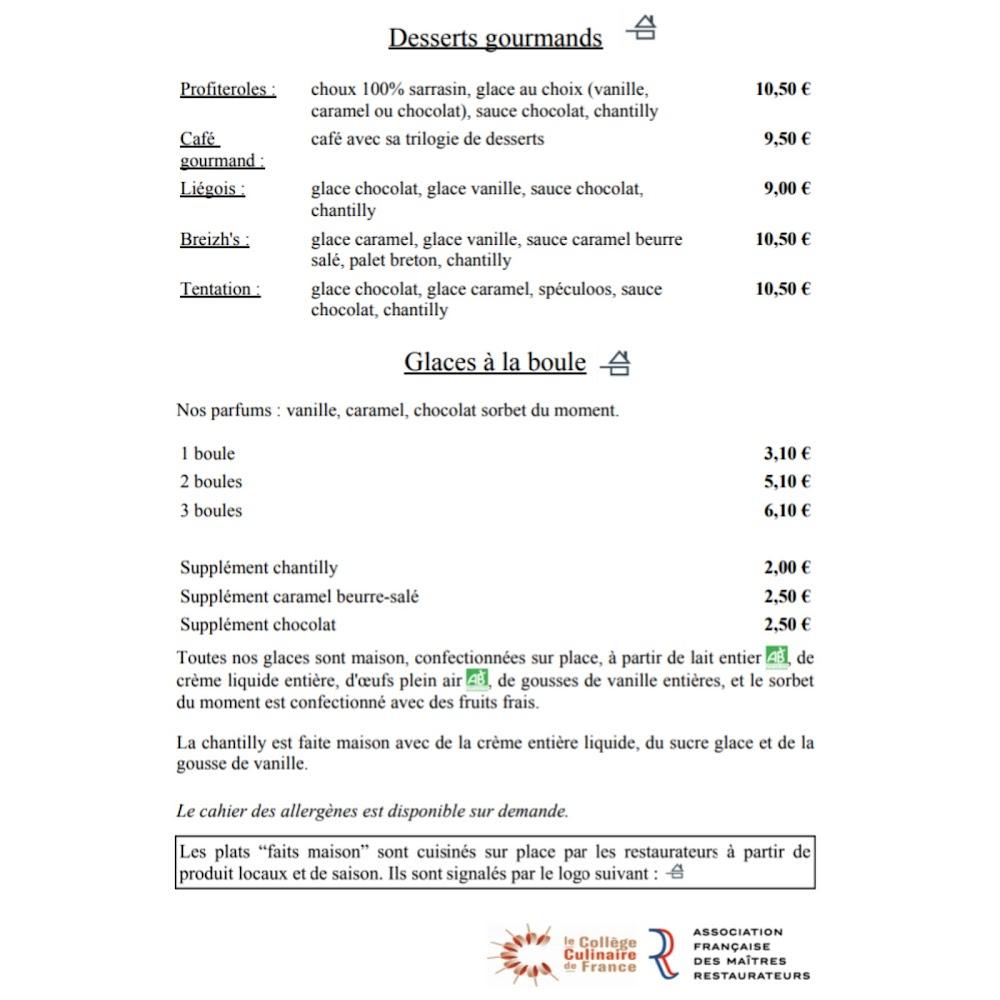 Crêperie Univers Sarrasin Maître Restaurateur collaboration avec les producteurs locaux. - Menu Image 2